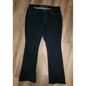 Old Navy Womens Jeans 14 Curvy Profile Mid-rise Dark Wash Denim Bootcut Wide Leg